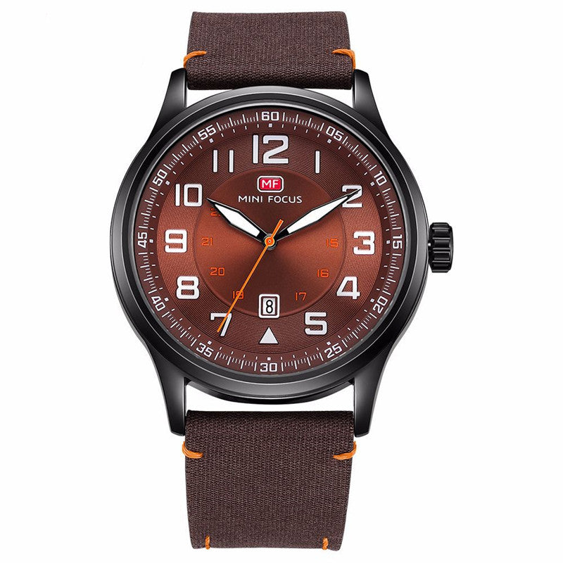 Orologio in pelle con calendario