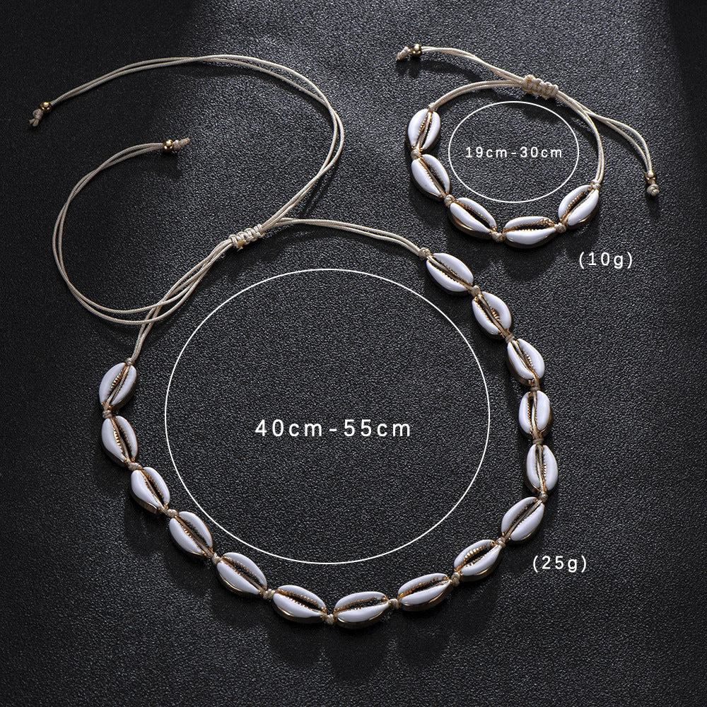 Collana conchiglia nodi