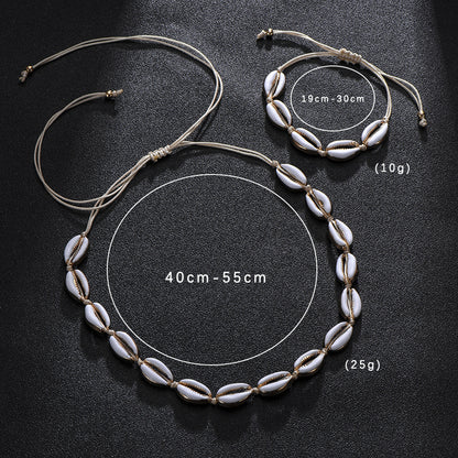 Collana conchiglia nodi