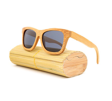 Occhiali da sole multicolore in bambù