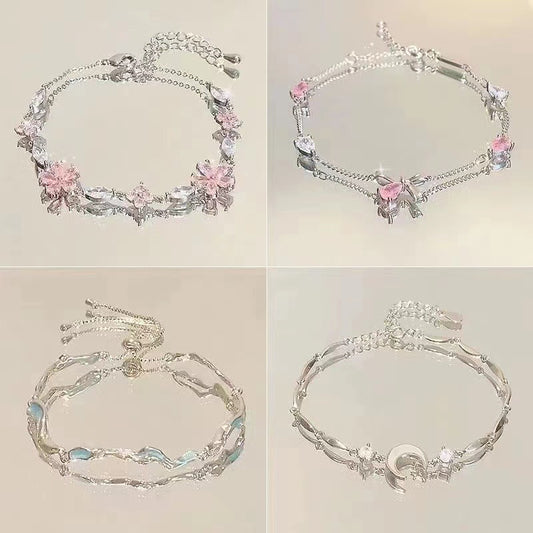 Bracciale fiori ciliegio stella e luna