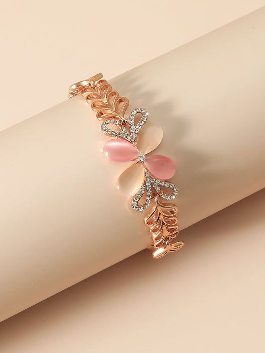 Bracciale foglia d'opale fiore