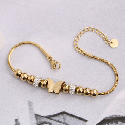 Bracciale farfalla sfere d'acciaio