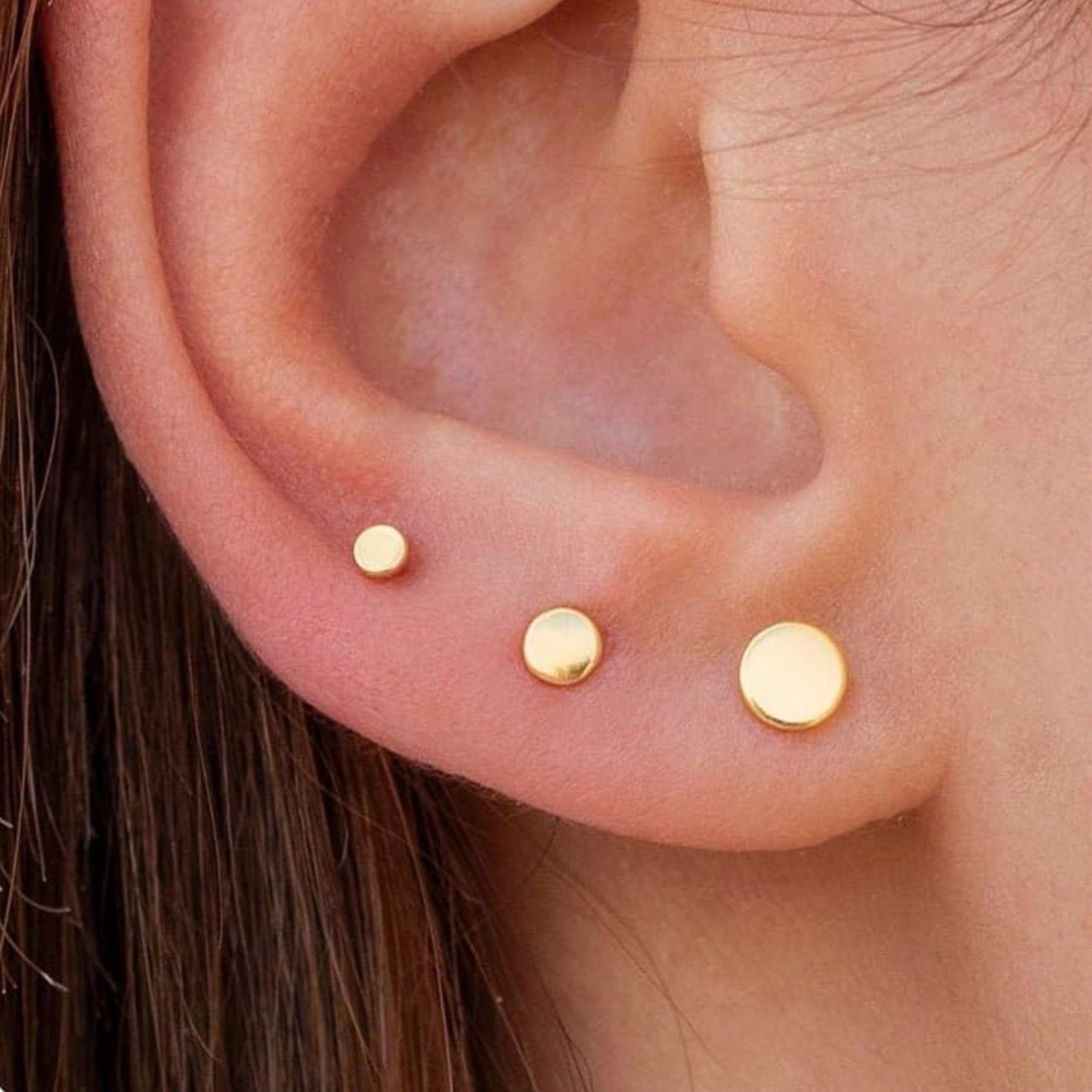 Orecchini placcati oro in ottone