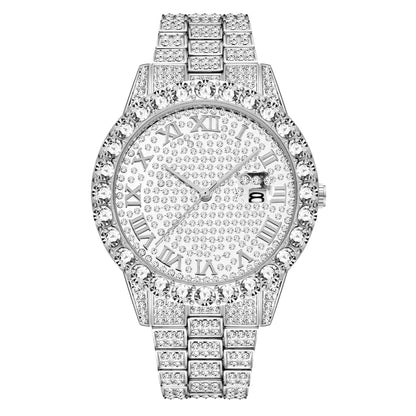 Orologio da uomo tempestato di strass