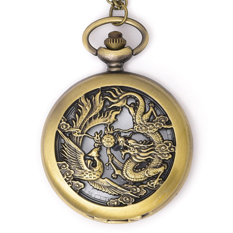 Orologio da tasca drago-fenice
