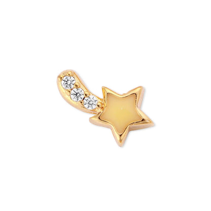Collana cuore zirconi corta