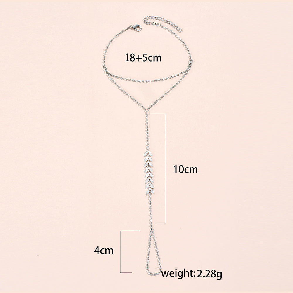 Bracciale charm cuore semplice