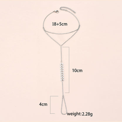 Bracciale charm cuore semplice