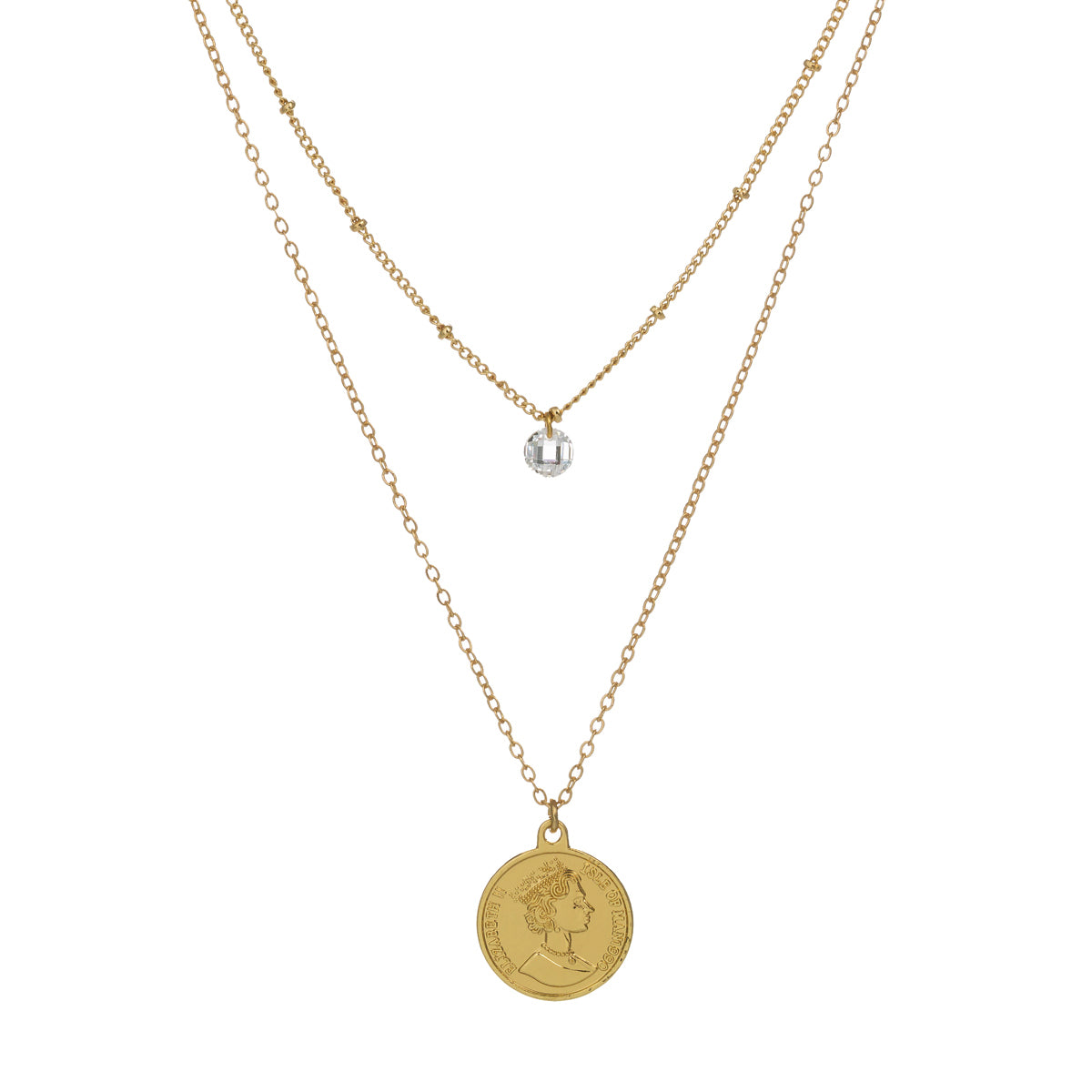 Collana multistrato zirconi