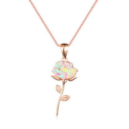 Collana opale rosa