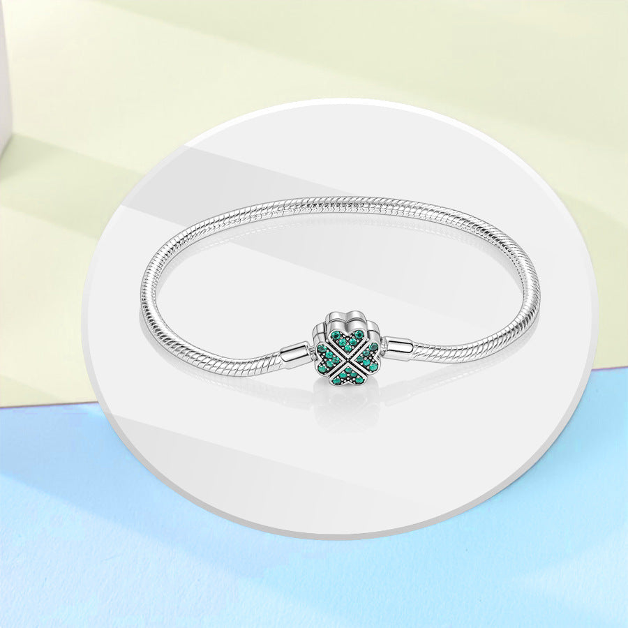Bracciale intrecciato cuore argento 925