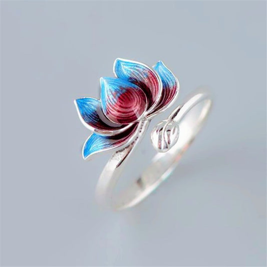 Anello loto bicolore