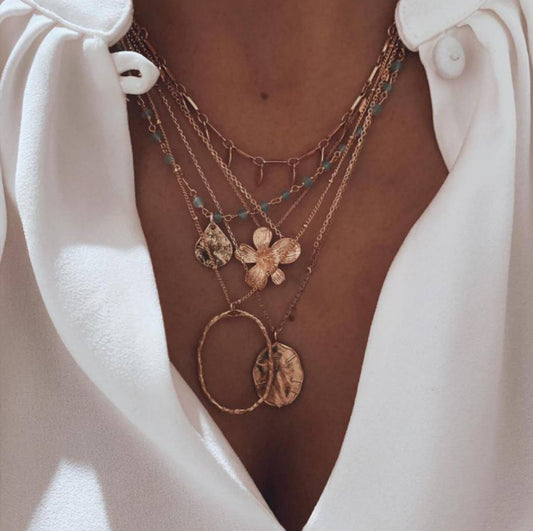Collana Fiore Turchese