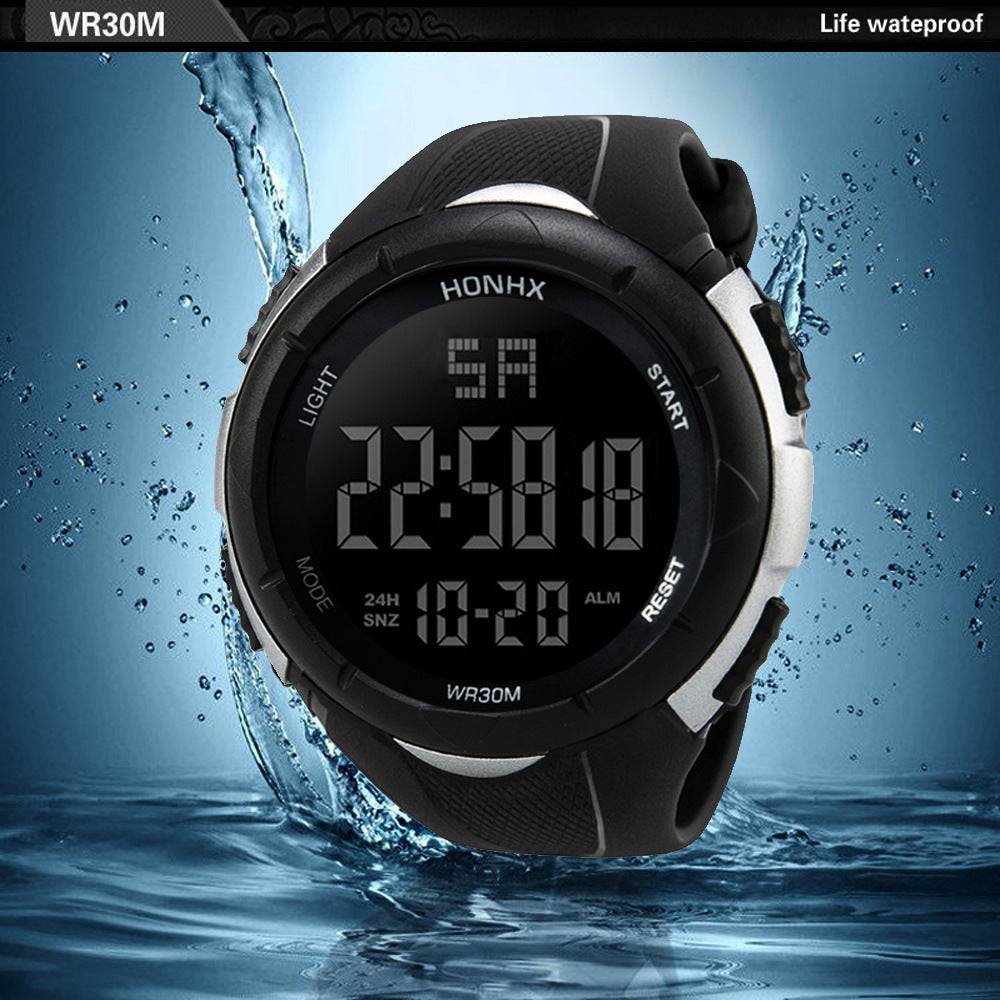 Orologio sportivo quadrante grande nero