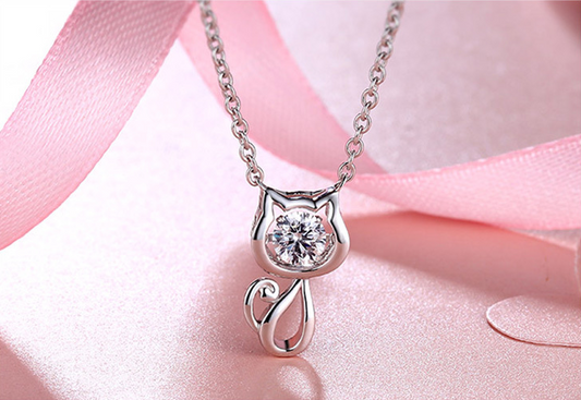 Collana gattino argento