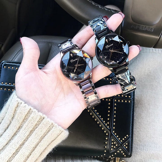Orologio donna cielo stellato viola acciaio