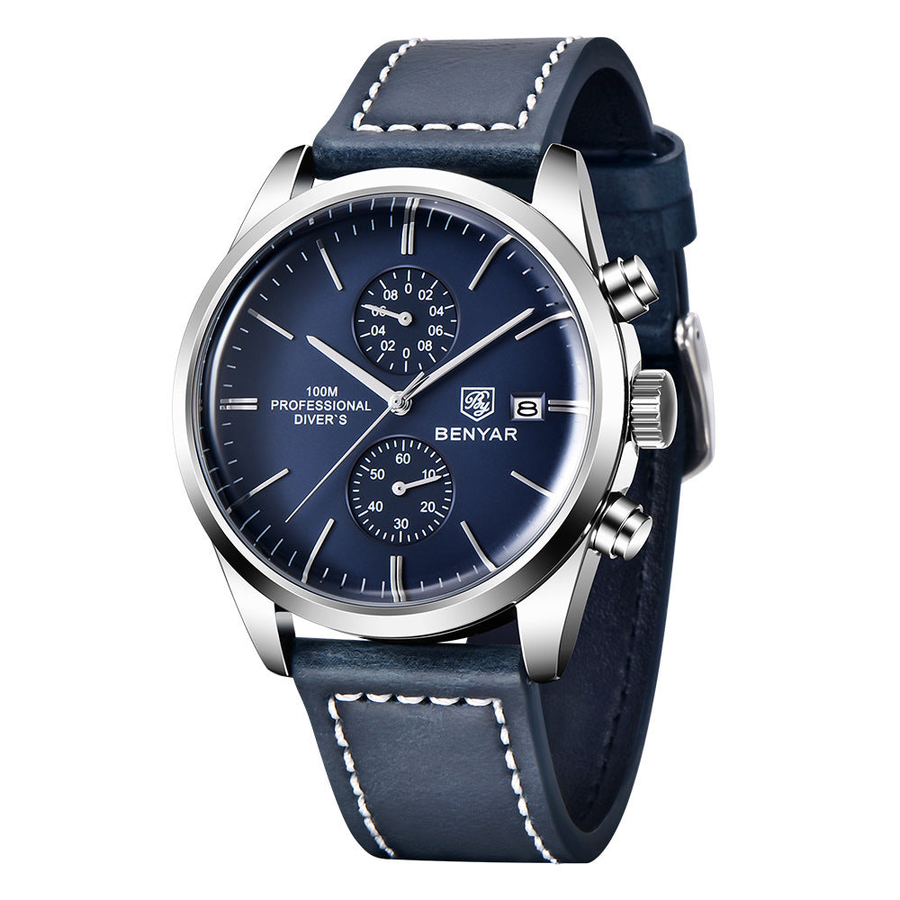 Orologio da uomo multifunzione impermeabile al quarzo