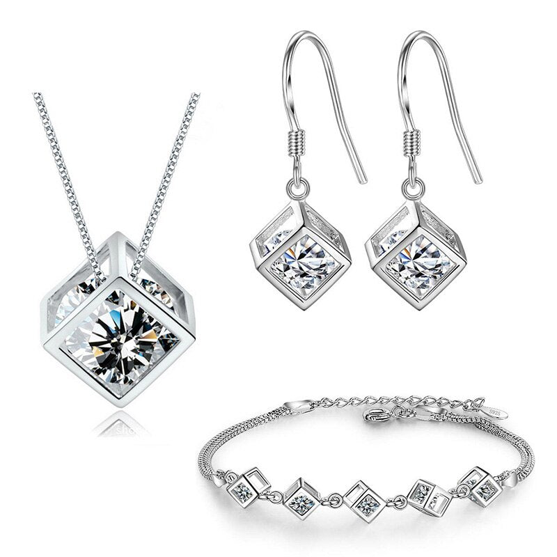Collana cubo zircone