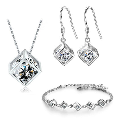 Collana cubo zircone