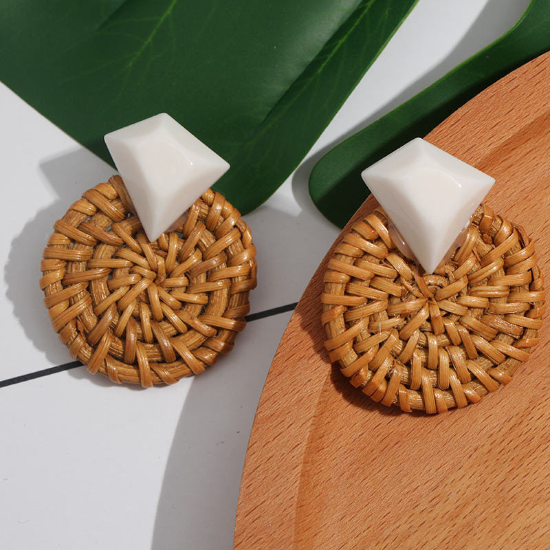 Orecchini rattan bohémien