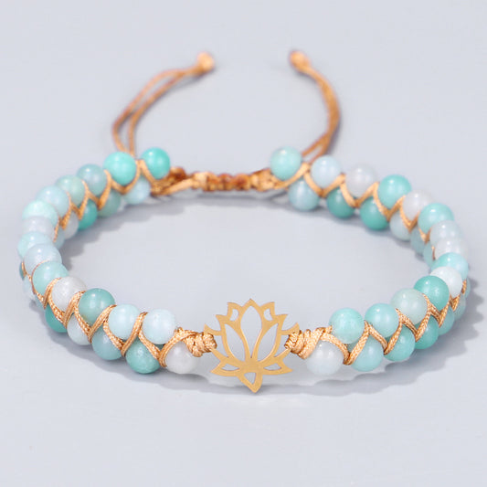 Bracciale doppio strato pietra naturale