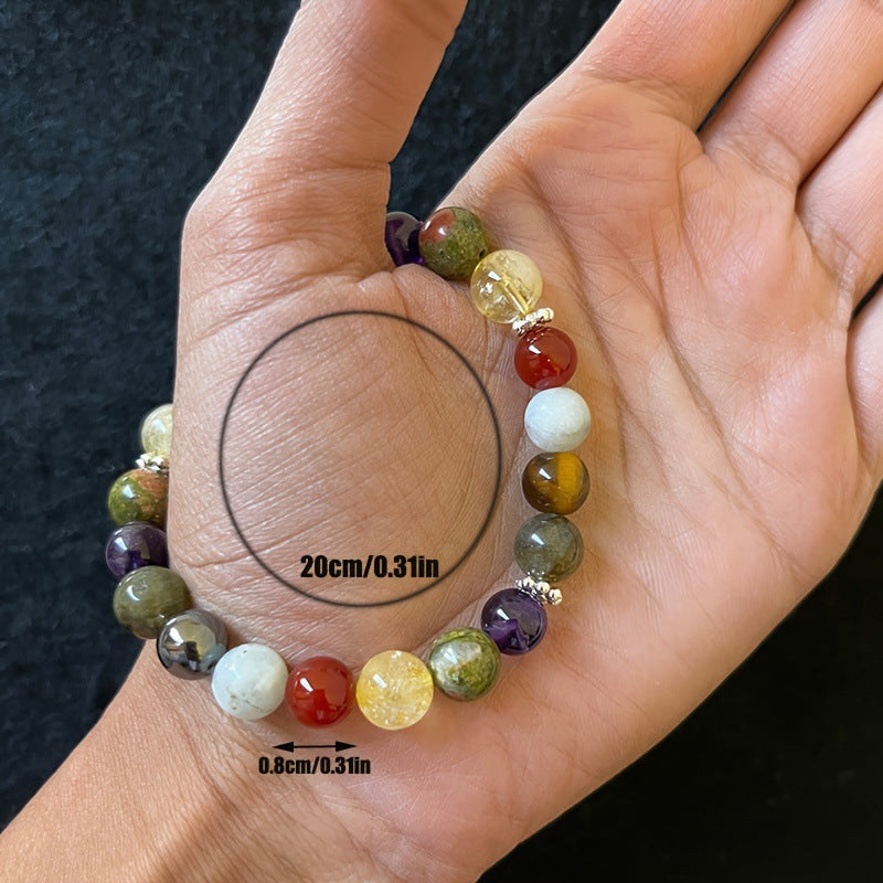 Bracciale opale e pietre colorate