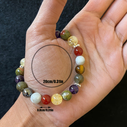 Bracciale opale e pietre colorate