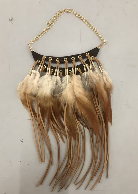 Collana piume stile boho