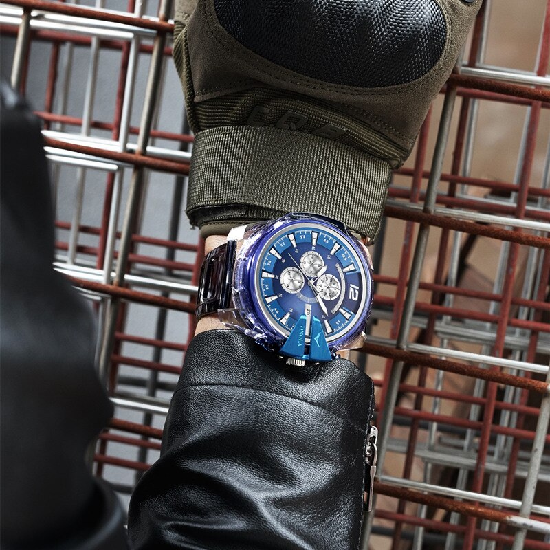 Orologio al quarzo impermeabile cinturino plastica