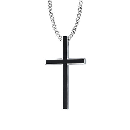 Collana croce acciaio da uomo