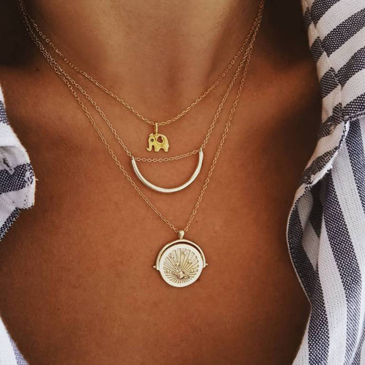 Collana elefante luna pianeti