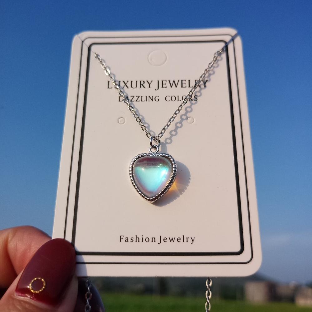 Collana cuore pietra di luna