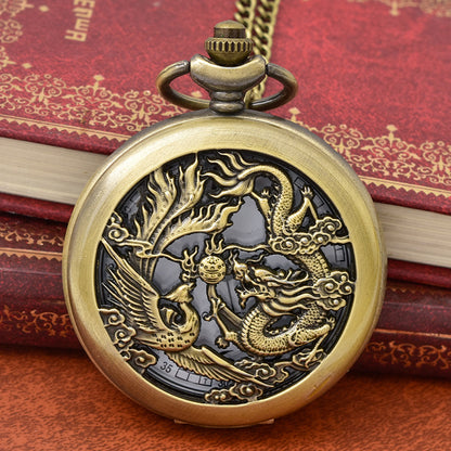 Orologio da tasca drago-fenice