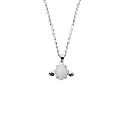 Collana pendente angelo opale