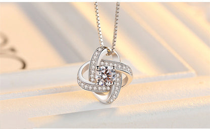 Collana quadrifoglio in argento sterling