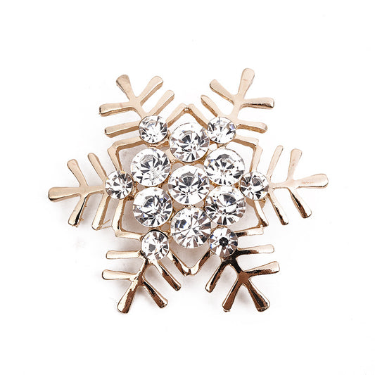 Spilla fiocco di neve con diamanti