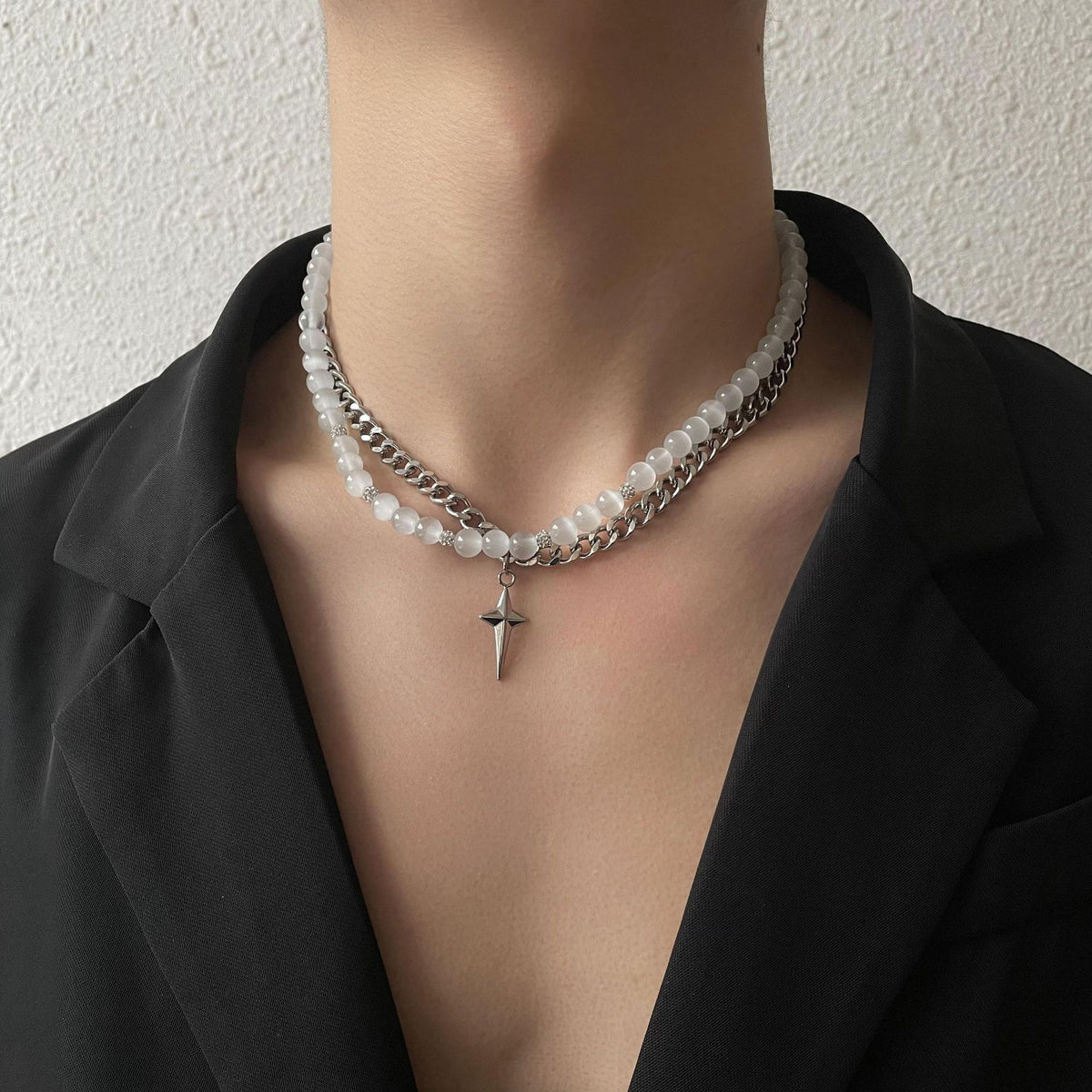 Collana stella occhio di gatto