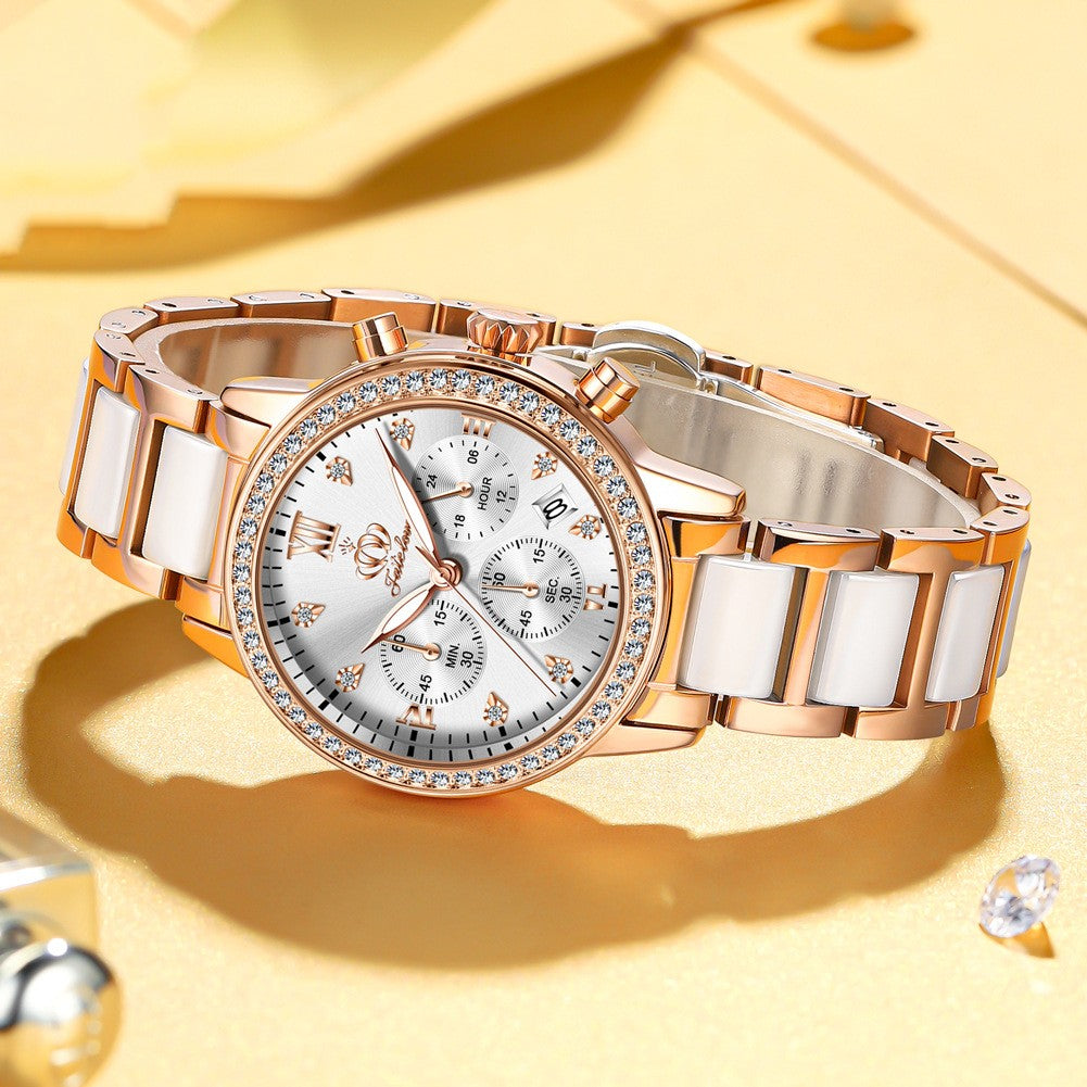 Orologio donna al quarzo con strass