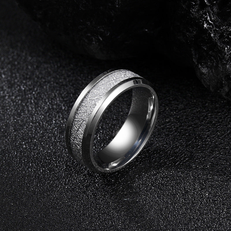 Anello titanio da uomo opaco