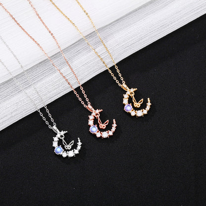 Collana farfalla pietra di luna