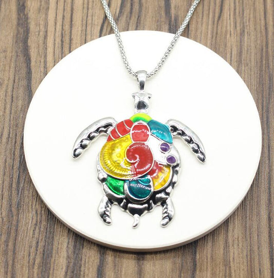 Collana tartaruga colorata