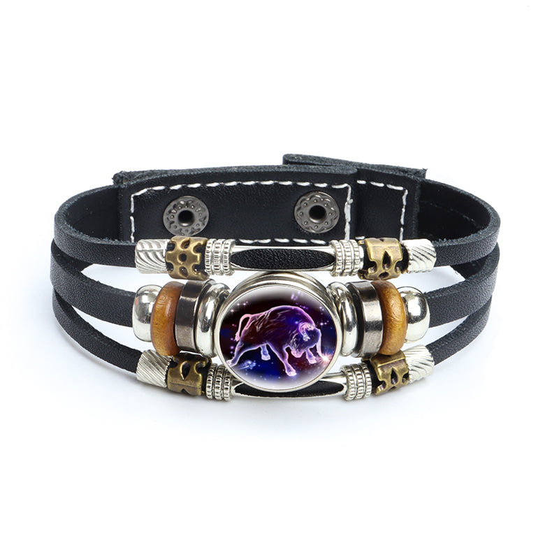 Bracciale perle di legno zodiaco
