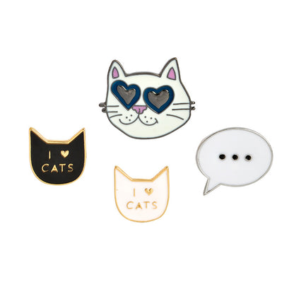Spilla gatto cartoon gocciolante