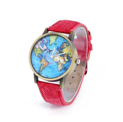 Orologio da donna tema aereo cinturino denim
