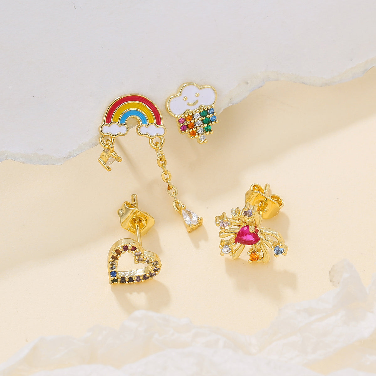 Orecchini arcobaleno amore