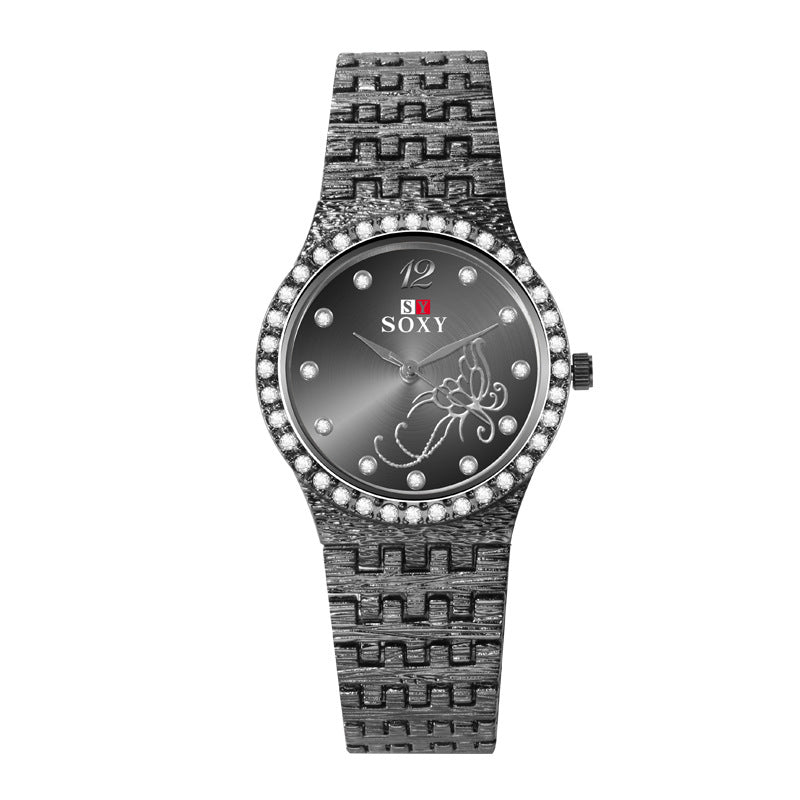 Orologio fiori e farfalle