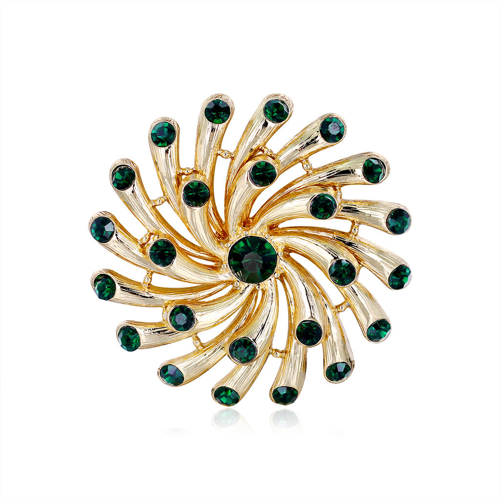 Spilla Fiore Smeraldi