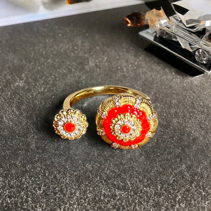 Anello zucca retrò smaltato