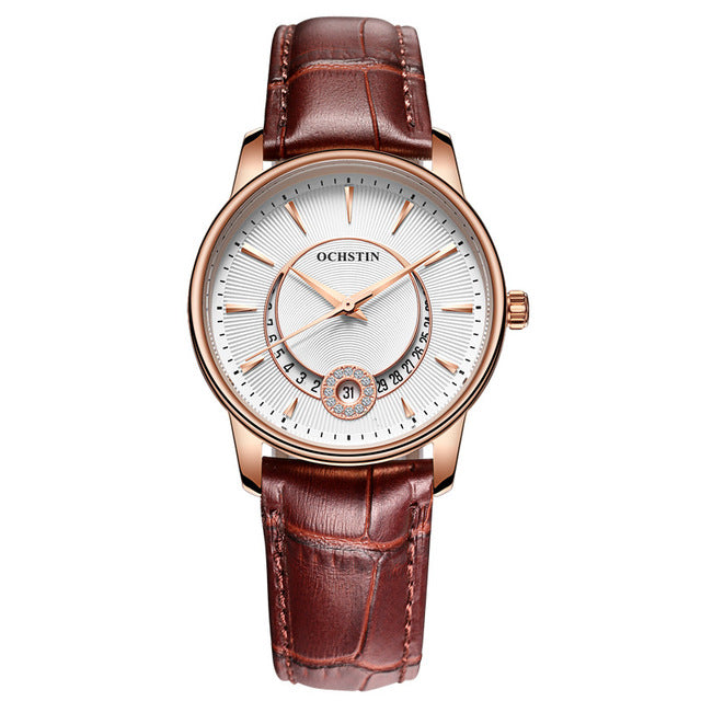 Orologio donna in pelle con calendario